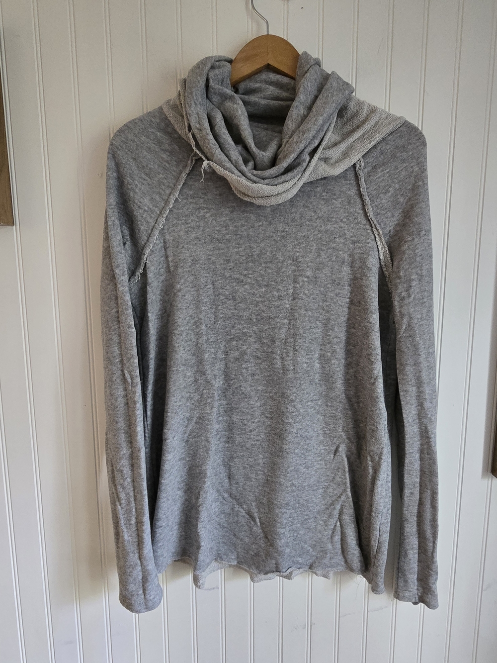 Cozy Grey Cowl Neck Women's Sweater